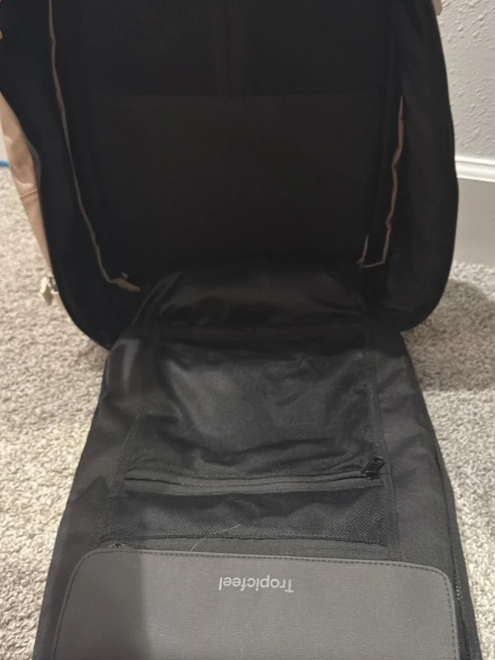 Tropicfeel Shell Travel Backpack Carry-On Expandable Beige | Backpack Only